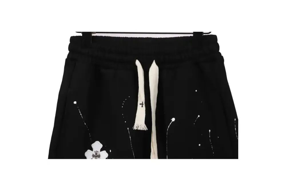 Chrome Hearts Ink-Splashed Shorts Black