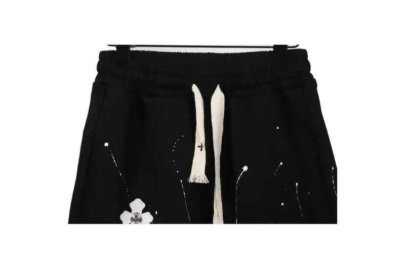 Chrome Hearts Ink-Splashed Shorts Black