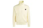 Comme des Garcons PLAY Play Big Black Heart Zip Up Sweatshirt Ivory