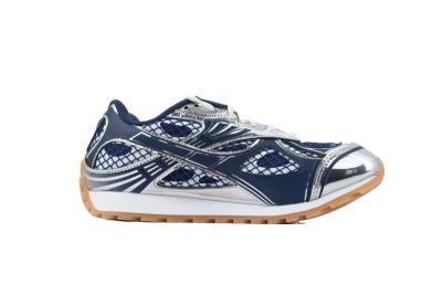 Bottega Veneta Orbit Sneaker Deep Blue Silver 02