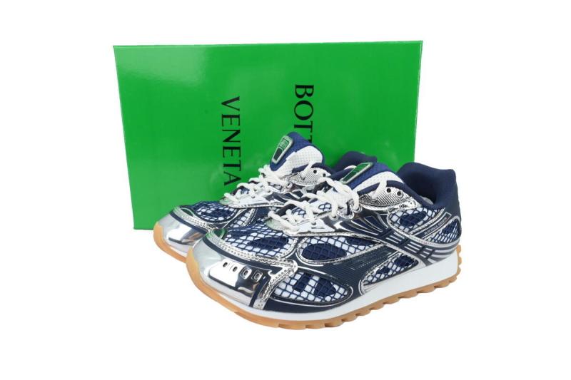 Bottega Veneta Orbit Sneaker Deep Blue Silver