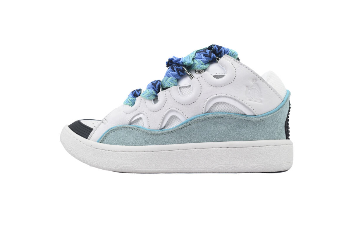 Lanvin Curb Sneaker White Blue FMSKRK11DRAGH22