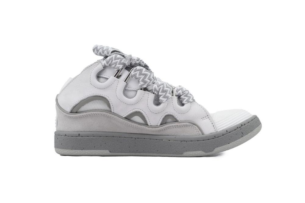 Lanvin Curb Sneakers White Grey