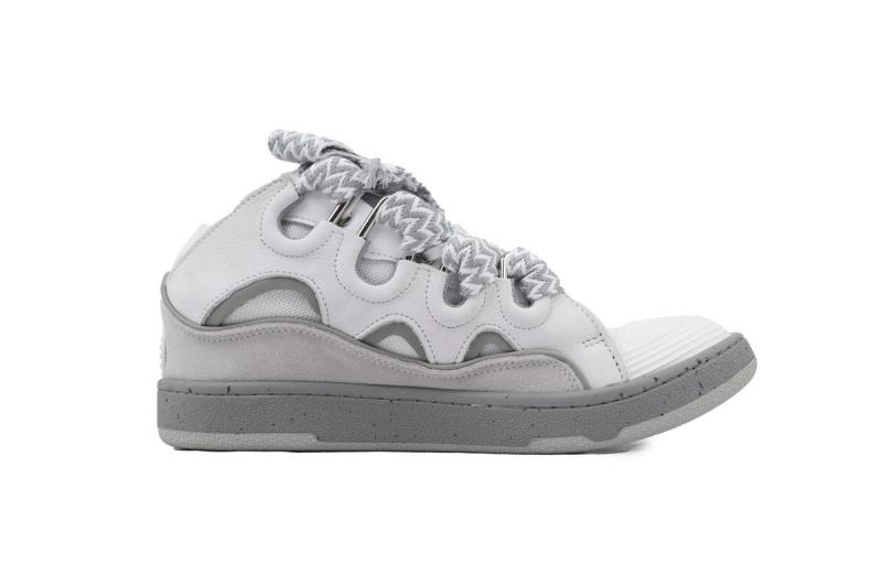 Lanvin Curb Sneakers White Grey