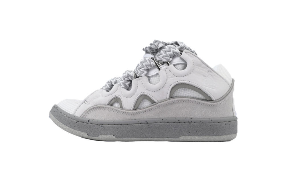 Lanvin Curb Sneakers White Grey