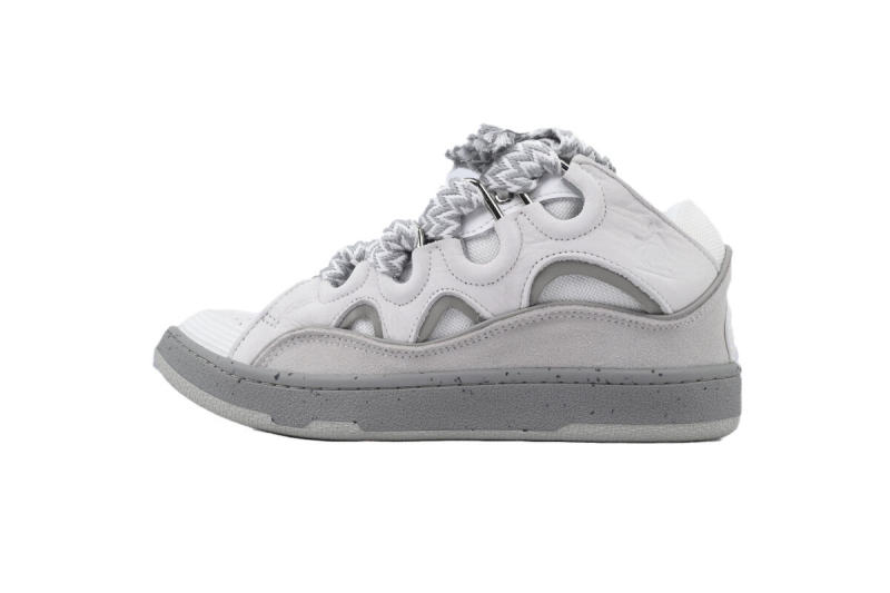 Lanvin Curb Sneakers White Grey