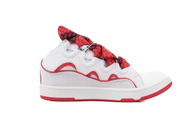 Lanvin Curb Sneakers White Red FM SKRK11 DRAP P230030 02