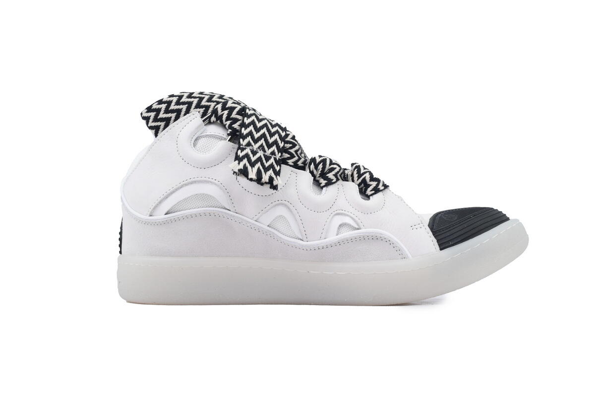 Lanvin Leather Curb Sneaker White FMSKRK11TRFFH2200