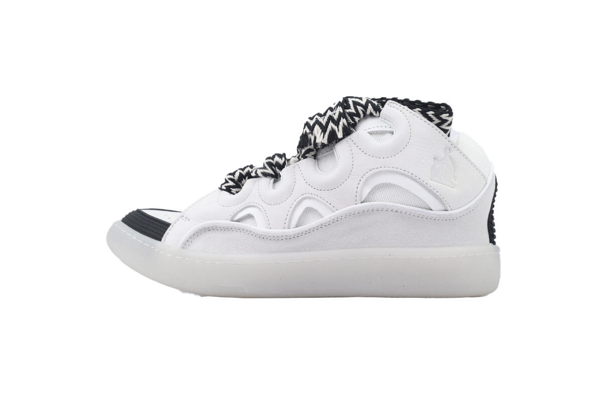 Lanvin Leather Curb Sneaker White FMSKRK11TRFFH2200