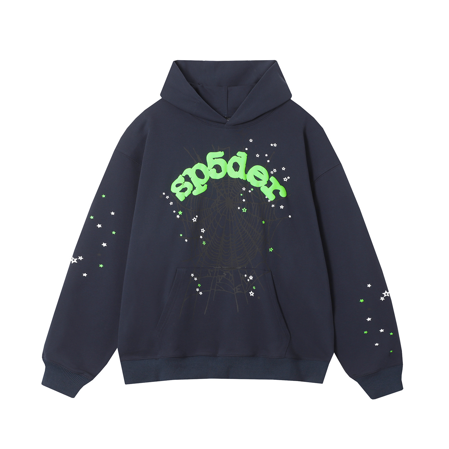 Sp5der Wait Web Hoodie Slate Grey SS23