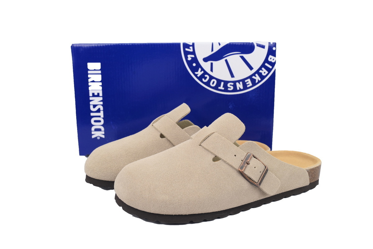 Birkenstock Boston Soft Footbed Suede Apricot