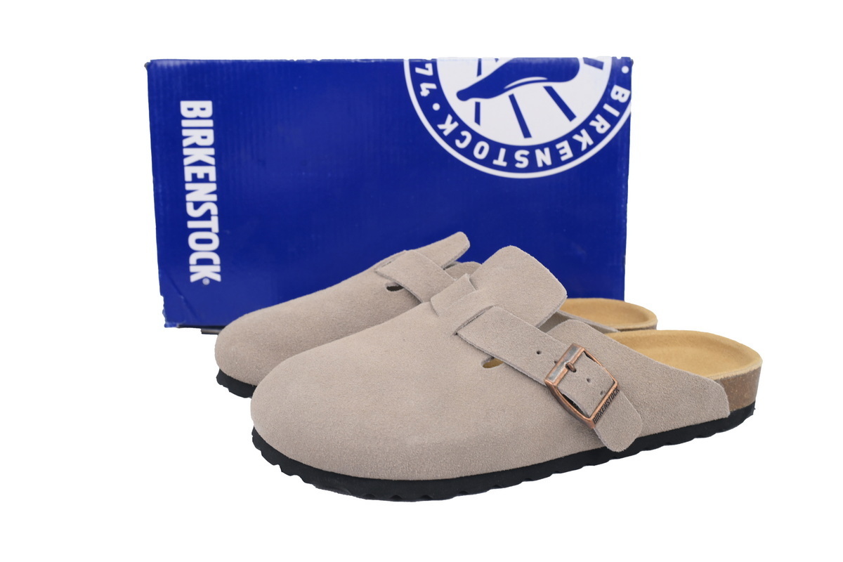 Birkenstock Boston Soft Footbed Suede Grey