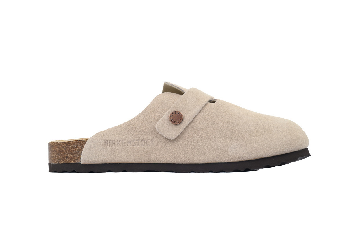 Birkenstock Boston Soft Footbed Suede Oyster Tonal