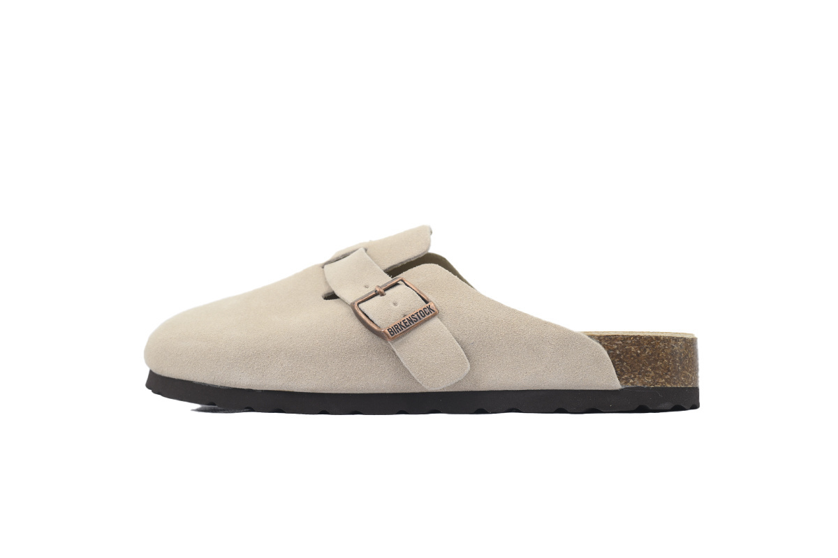 Birkenstock Boston Soft Footbed Suede Oyster Tonal