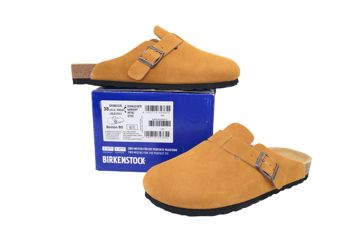 Birkenstock Boston Soft Footbed Suede Brown
