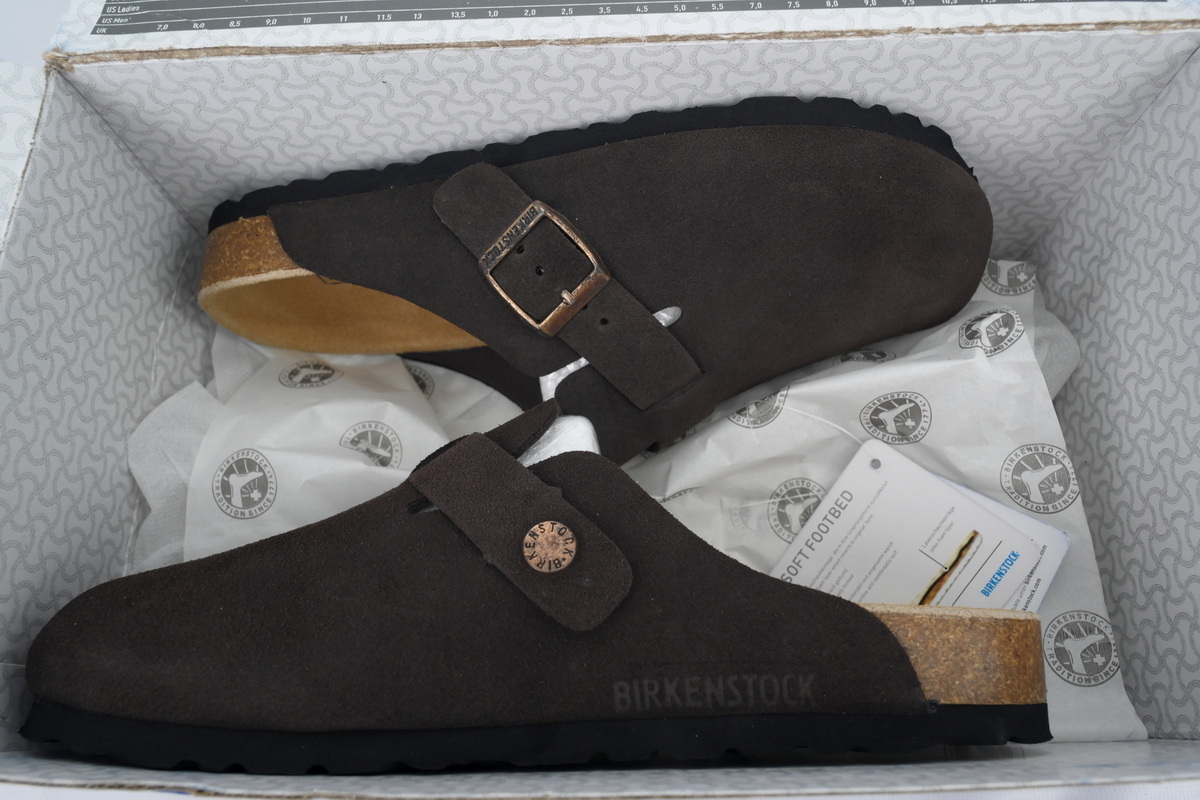 Birkenstock Boston Soft Footbed Suede Mocha