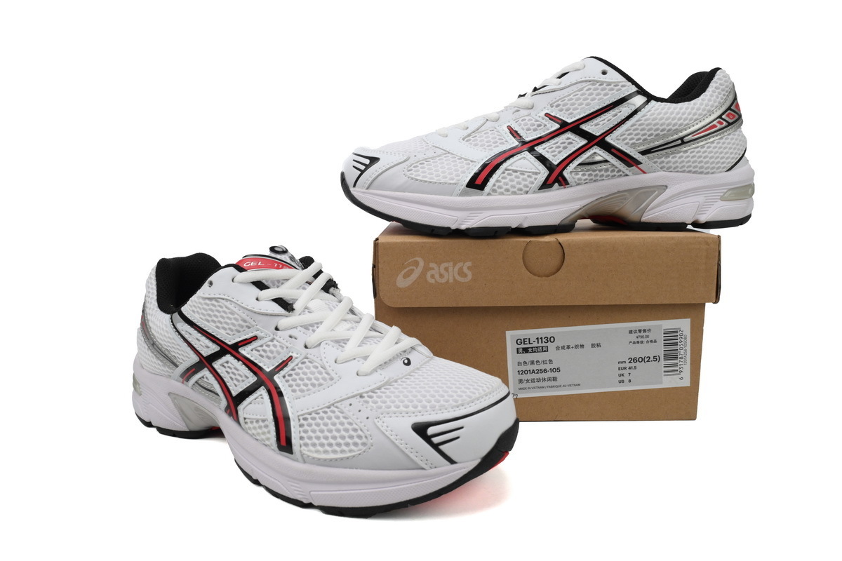 ASICS Gel-1130 White Electric Red 1201A256-105