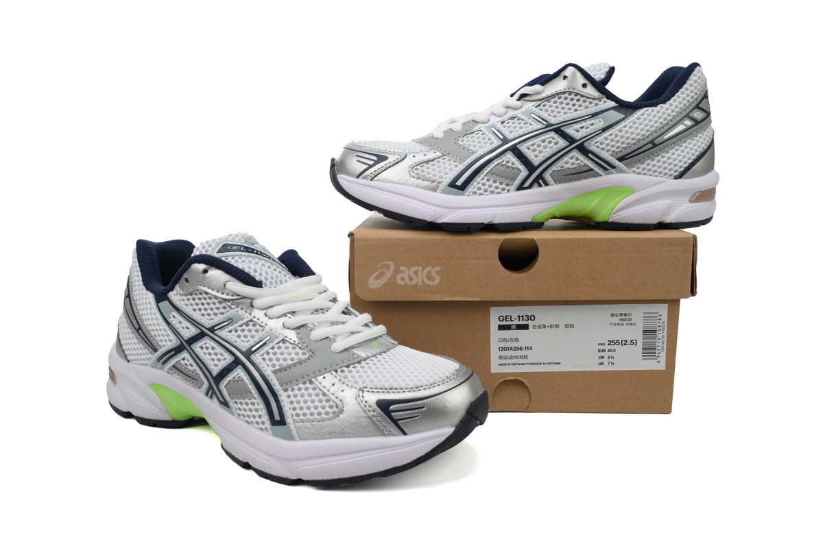 ASICS Gel-1130 White Mid Grey Lime Green 1201A256-114