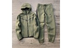 Nike Sportswear Tech Fleece Full Zip Hoodie & Joggers Set Rough Green and Black