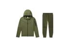 Nike Sportswear Tech Fleece Full Zip Hoodie & Joggers Set Rough Green and Black