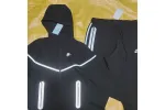 Nike Sportswear Tech Fleece Full Zip Tracksuit Reflective Details Set Black/Bemis Silver