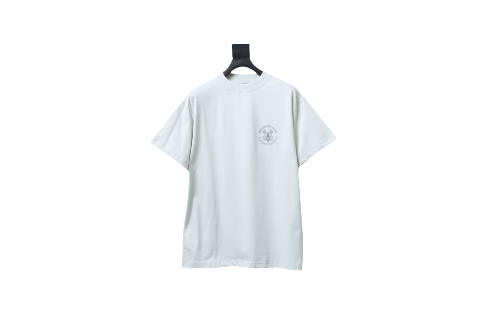 Balenciaga 25ss Key Badge Print Short-Sleeved Tee White