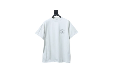 Balenciaga 25ss Key Badge Print Short-Sleeved Tee White 01