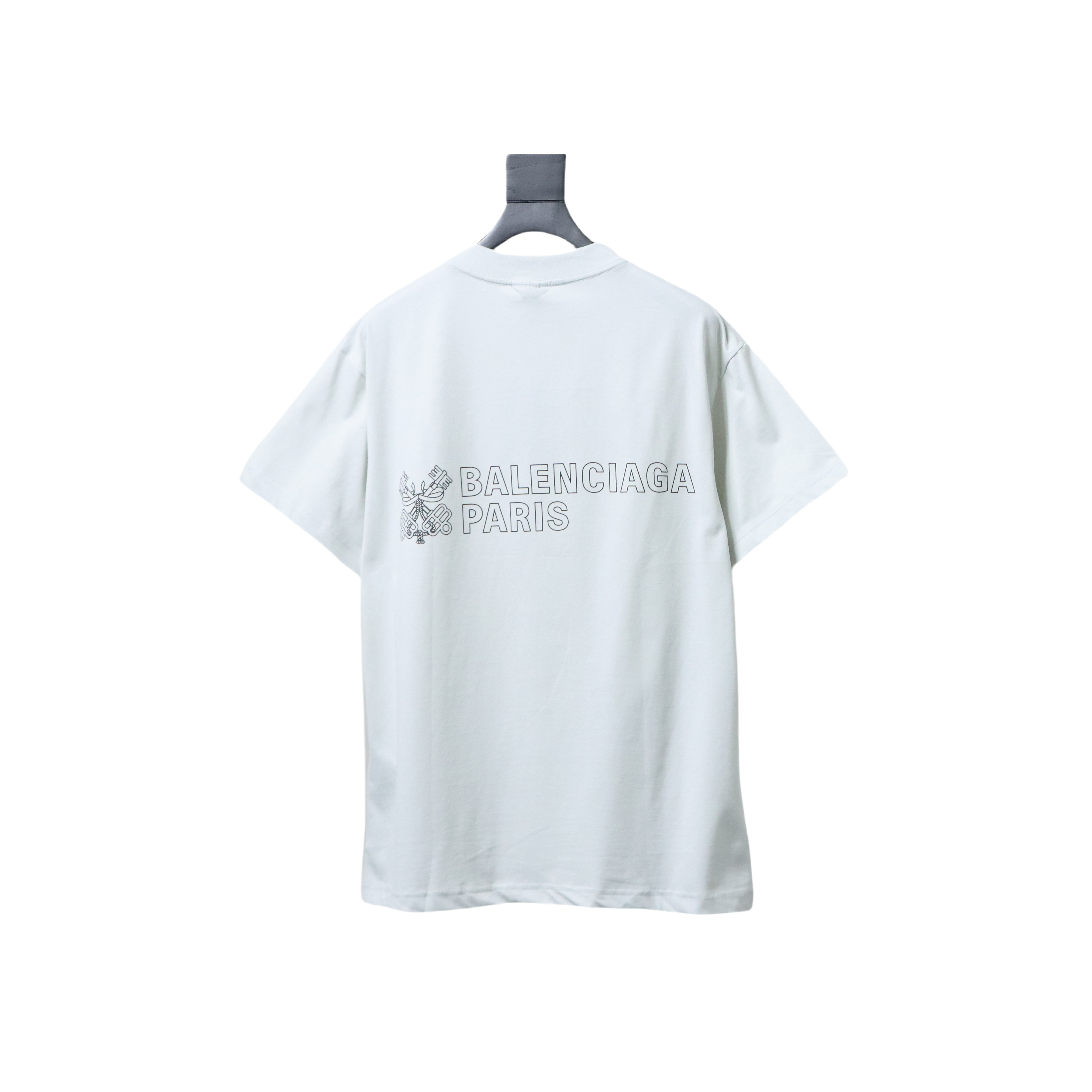 Balenciaga 25ss Key Badge Print Short-Sleeved Tee White