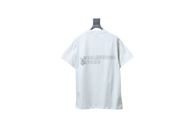 Balenciaga 25ss Key Badge Print Short-Sleeved Tee White 02