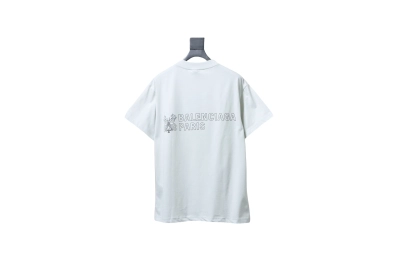 Balenciaga 25ss Key Badge Print Short-Sleeved Tee White 02
