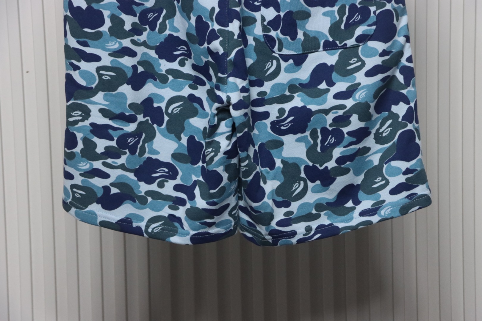 BAPE ABC Camo Shark Sweatshorts Blue