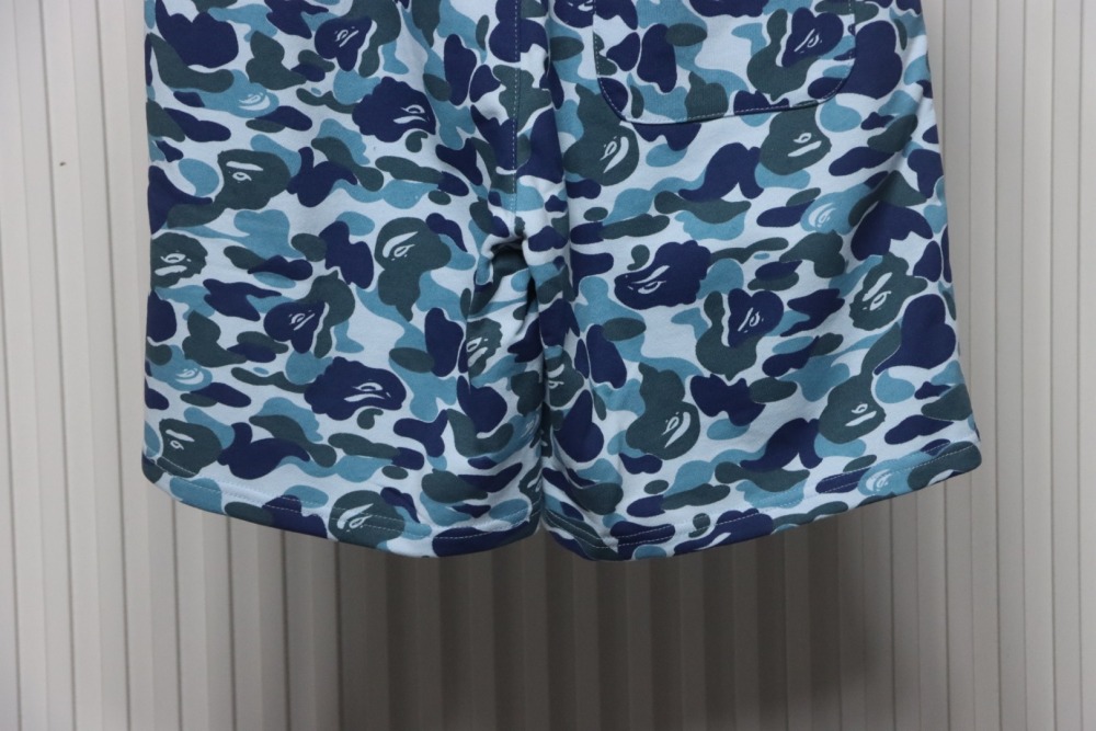 BAPE ABC Camo Shark Sweatshorts Blue