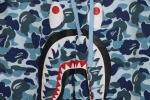 BAPE ABC Camo Shark Sweatshorts Blue