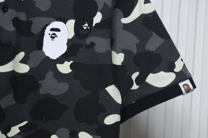 BAPE City Camo Large Ape Head Relaxed Fit Polo Black