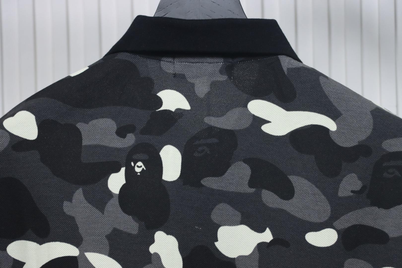 BAPE City Camo Large Ape Head Relaxed Fit Polo Black