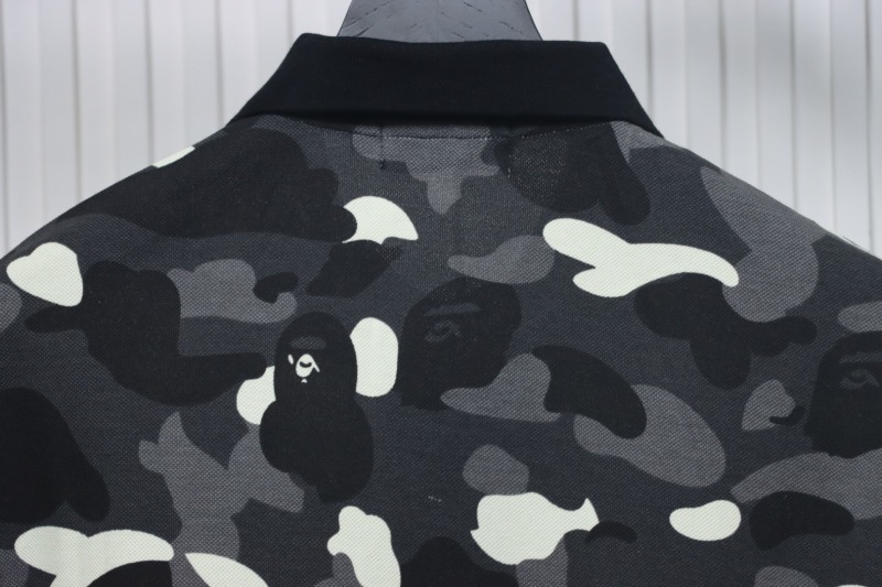 BAPE City Camo Large Ape Head Relaxed Fit Polo Black