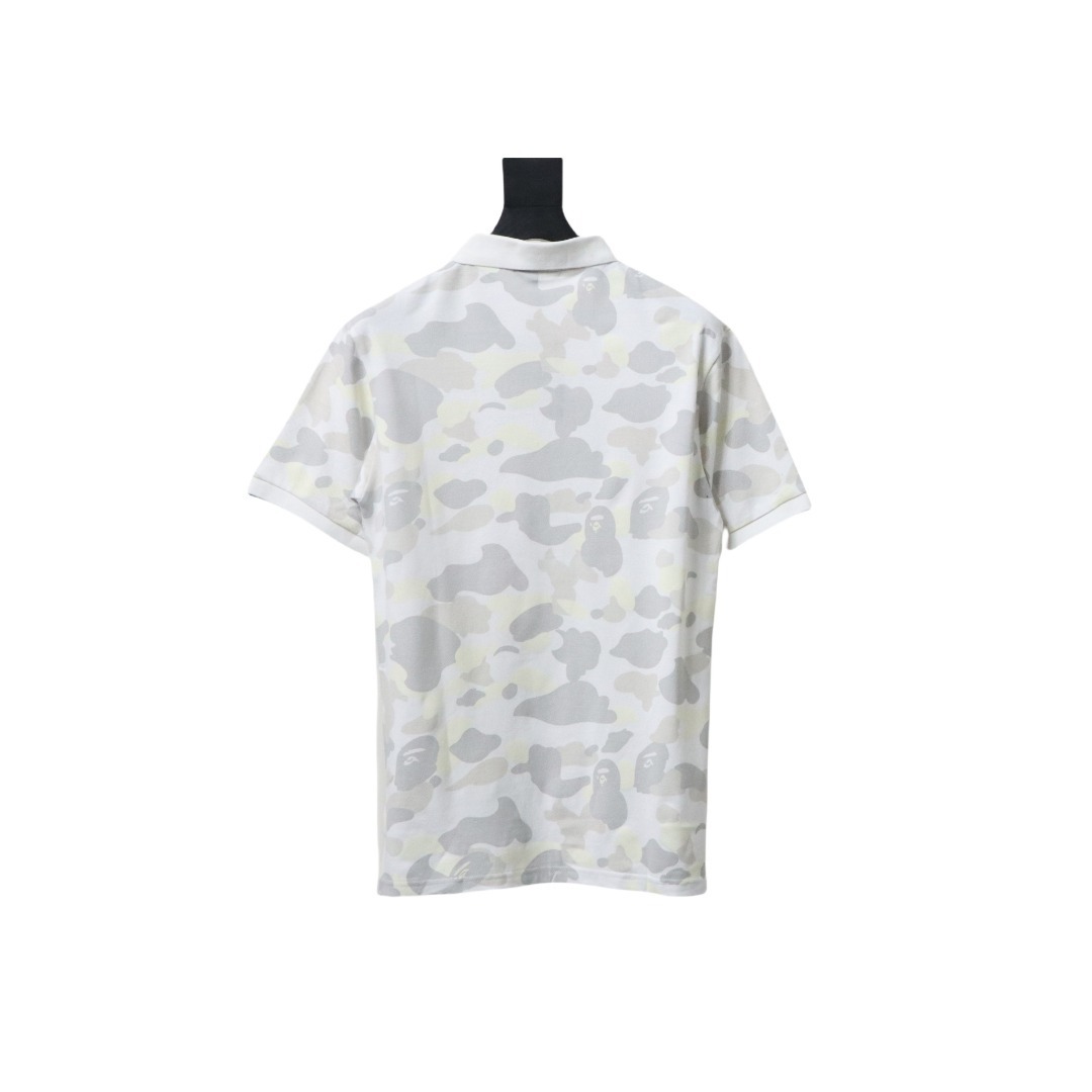 BAPE City Camo Large Ape Head Relaxed Fit Polo White
