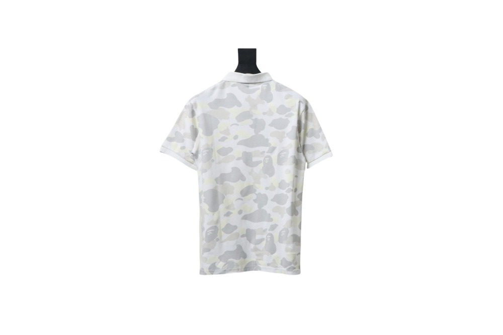 BAPE City Camo Large Ape Head Relaxed Fit Polo White