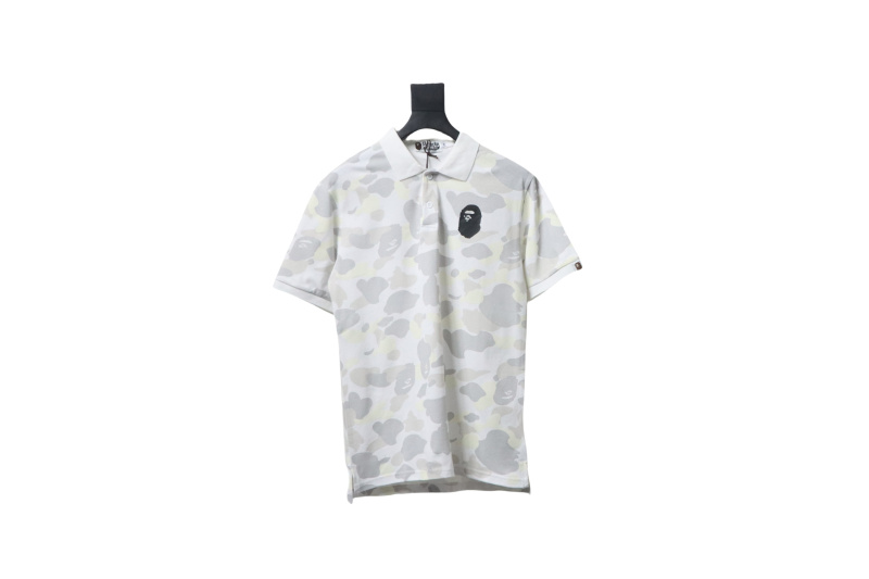 BAPE City Camo Large Ape Head Relaxed Fit Polo White