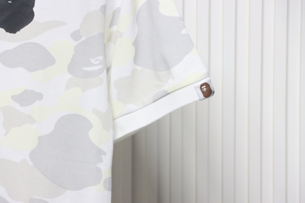 BAPE City Camo Large Ape Head Relaxed Fit Polo White