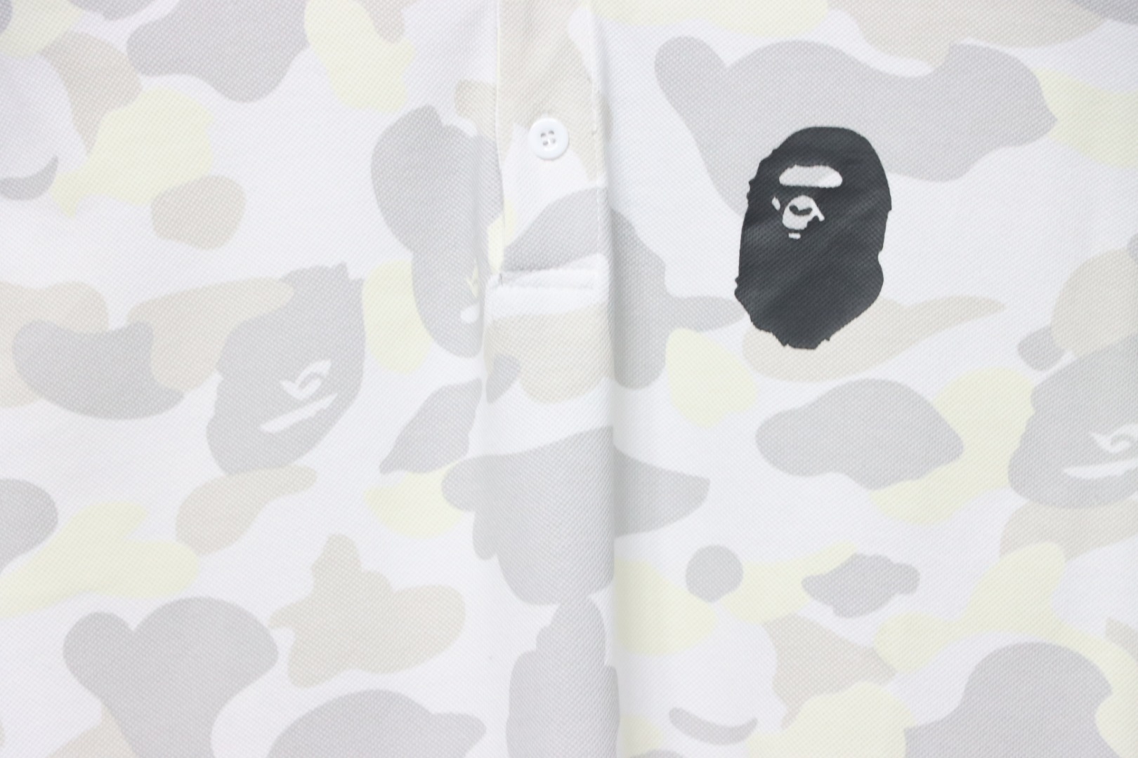 BAPE City Camo Large Ape Head Relaxed Fit Polo White