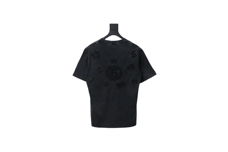 Maison Margiela Number Embroidered Short Sleeves T-shirt Black