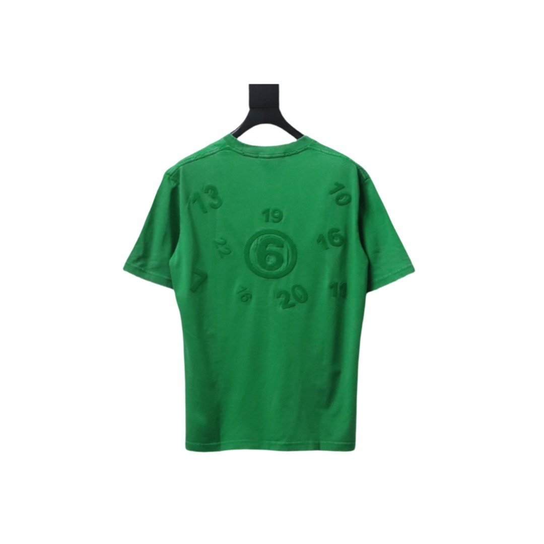 Maison Margiela Number Embroidered Short Sleeves T-shirt Green
