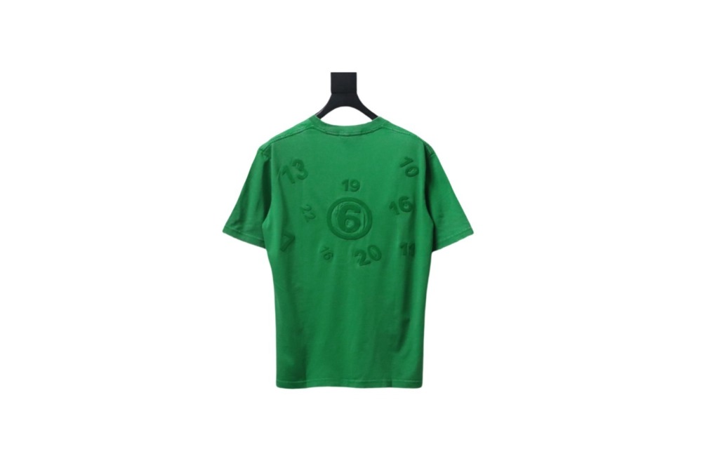 Maison Margiela Number Embroidered Short Sleeves T-shirt Green