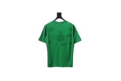 Maison Margiela Number Embroidered Short Sleeves T-shirt Green 01