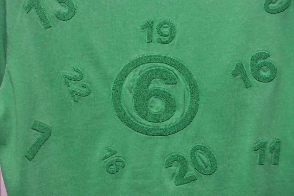 Maison Margiela Number Embroidered Short Sleeves T-shirt Green