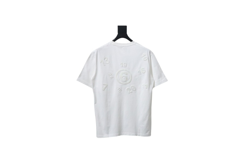 Maison Margiela Number Embroidered Short Sleeves T-shirt White