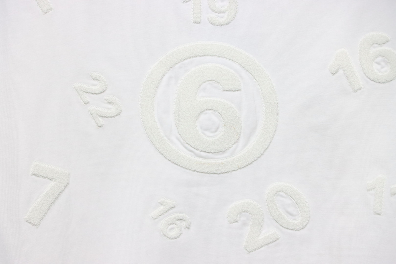 Maison Margiela Number Embroidered Short Sleeves T-shirt White