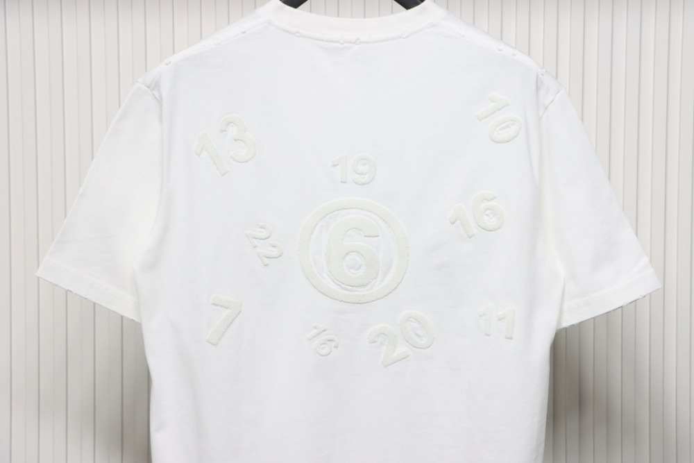 Maison Margiela Number Embroidered Short Sleeves T-shirt White