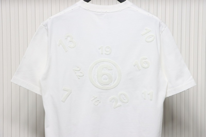 Maison Margiela Number Embroidered Short Sleeves T-shirt White